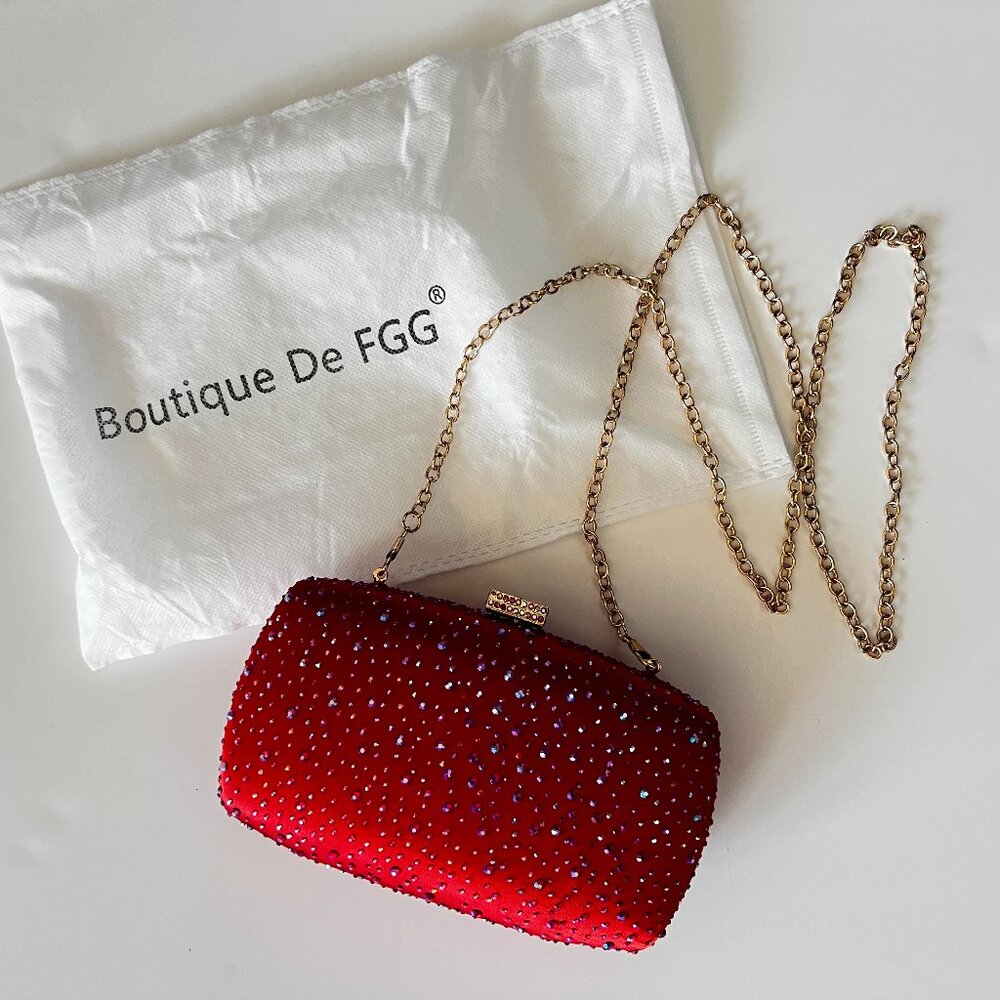 Red Clutch/Bag by Boutique De FGG